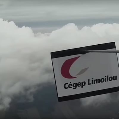 Logo du Cégep Limoilou dans la stratosphère