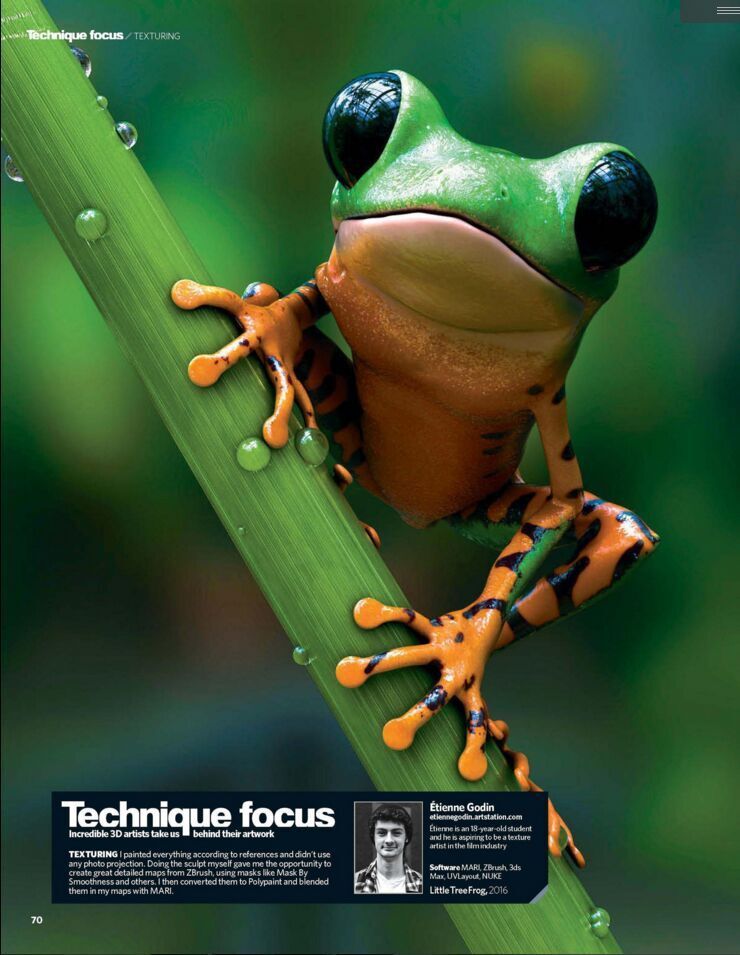 Page Artist 3D Technique focus Étienne Godin