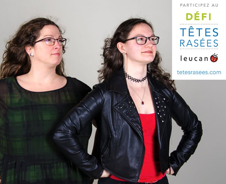 Nancy Dumont et Lucile Goddaert, portes-paroles du Défi têtes rasées 2016