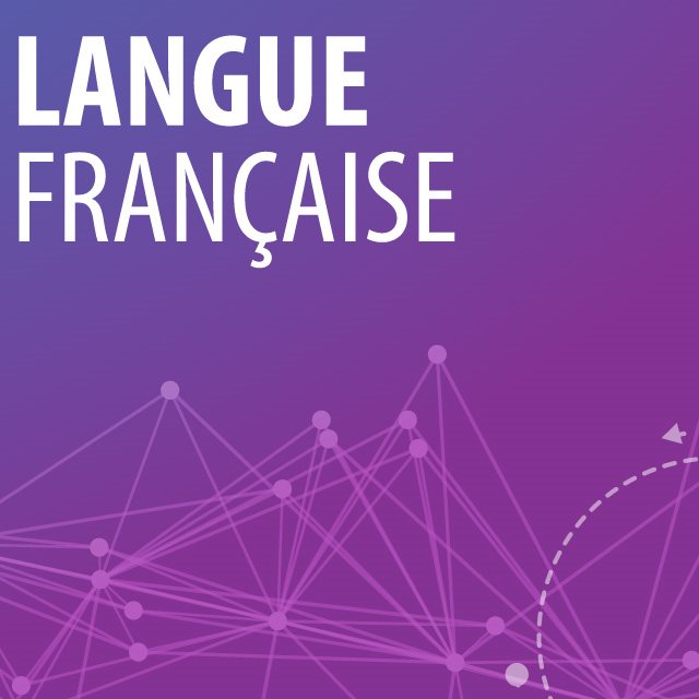 Langue française visuel mauve