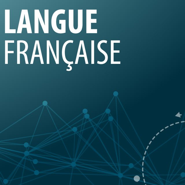Langue française visuel bleu
