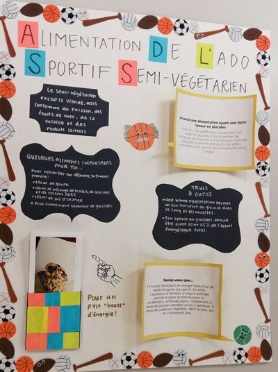 Affiche de l'exposition ado sportif semi-végétarien