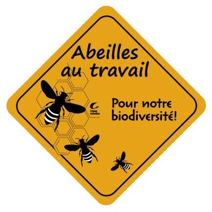 Affiche Abeilles au travail pour notre biodiversité!