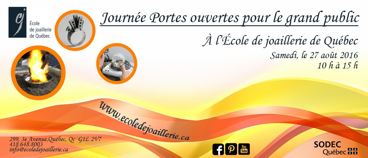 Bannière portes ouvertes École de joaillerie