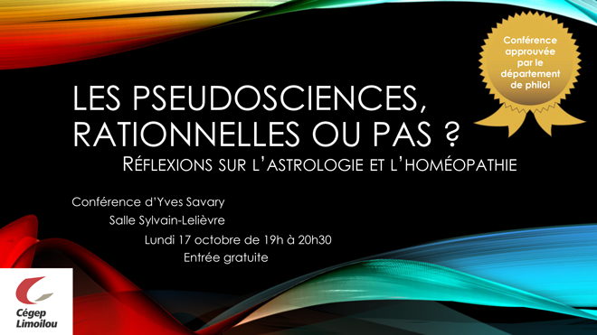 Affiche conférence Yves Savary