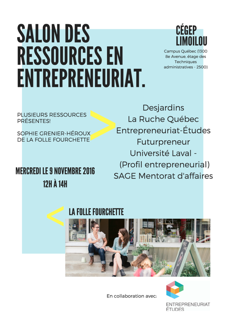 affiche salon des ressources en entrepreneuriat