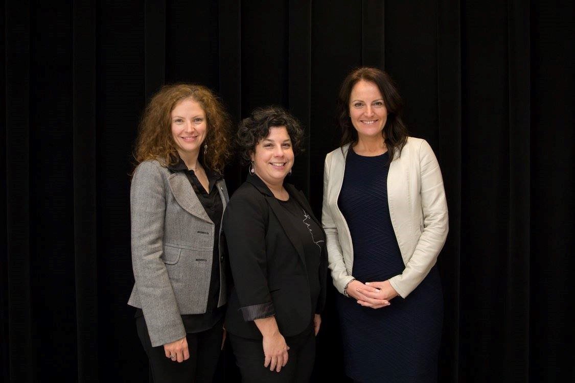 Lanie Descrochers, directrice générale, Option-travail, Mélanie Jacob, conseillère en entreprise, Femmessor Chaudière-Appalaches, Valérie Huppé, conseillère en entrepreneuriat, Cégep Limoilou
