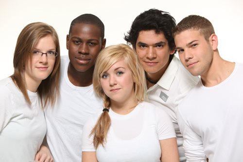 Étudiants en blanc
