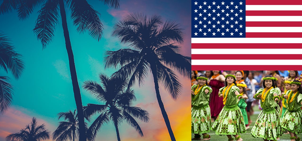 Hawaï drapeau et photos