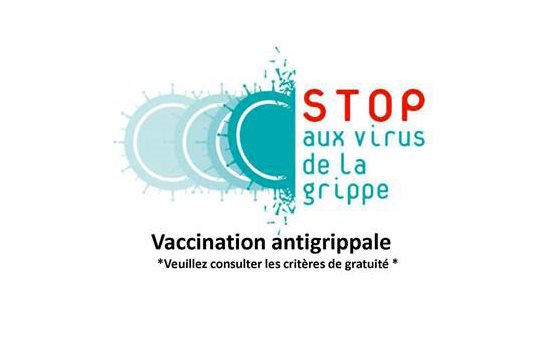 Stop aux virus de la grippe. Vaccination antigrippale. Veuillez consulter les critères de gratuité.