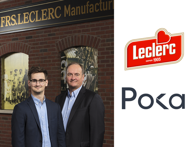 Alexandre et Denis Leclerc logos Biscuits Leclerc et Poka