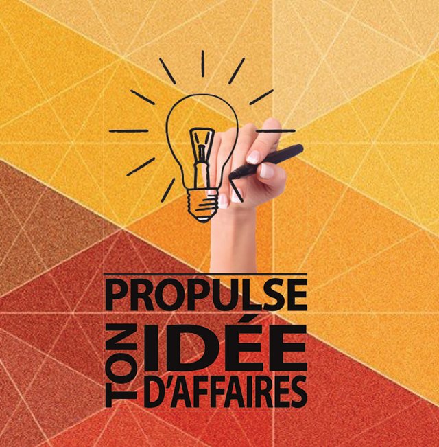 Visuel Propulse ton idée d'affaires main qui dessine une ampoule avec marqueur noir