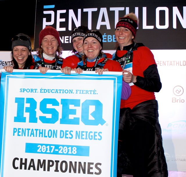 Pentathlon des neiges championnes Cégep Limoilou 2018