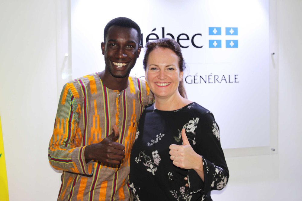 Valérie et un représentant du Sénégal