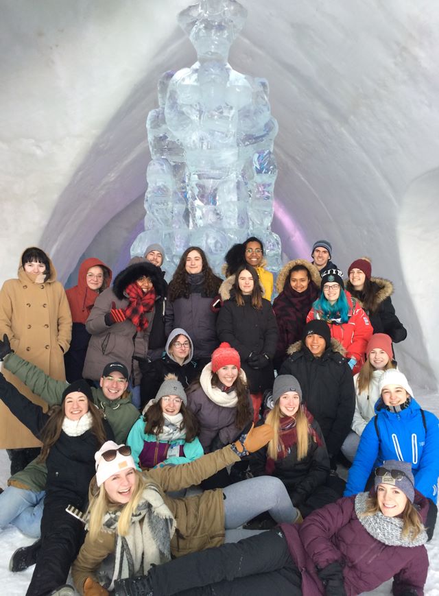 Étudiants hôtel de glace