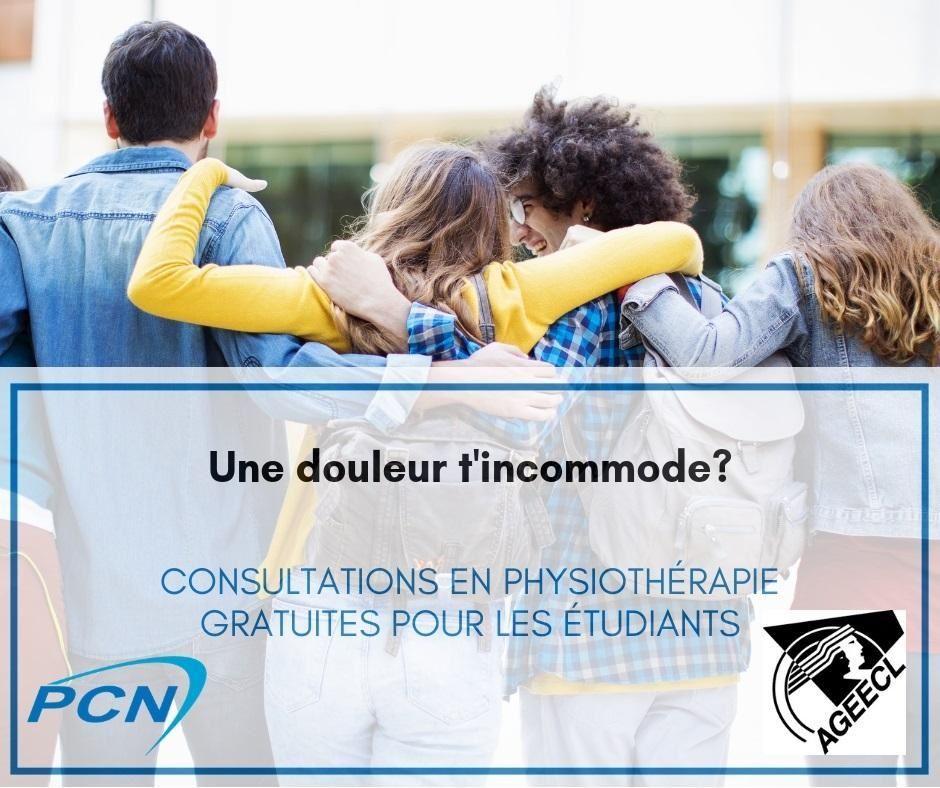 PCN Une douleur t'incommode. Consultations en physiothérapie pour nos étudiants du Cégep Limoilou