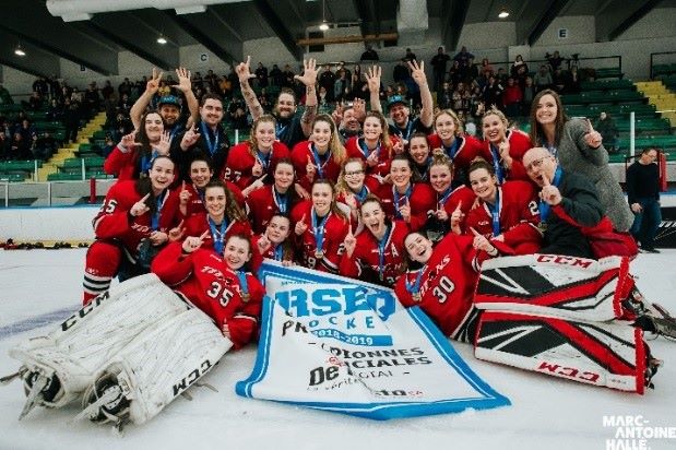 Photo de l'équipe de hockey féminin du Cégep Limoilou