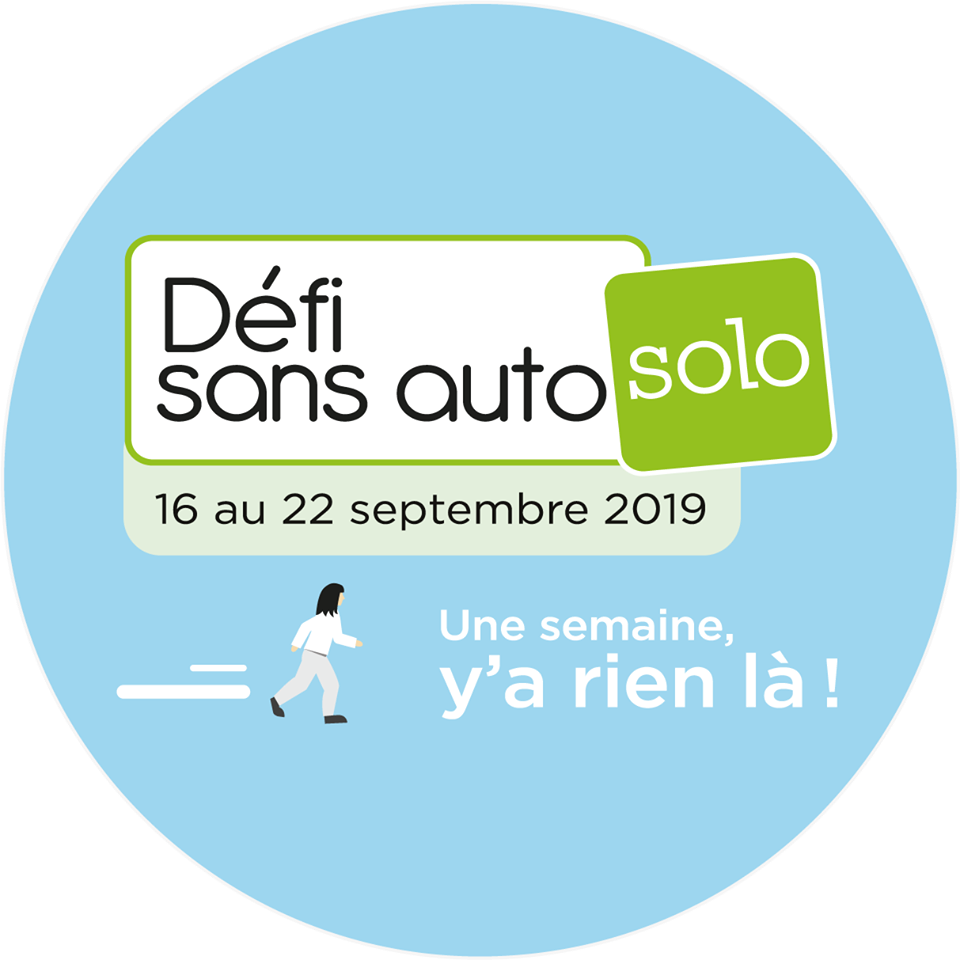 Défi sans auto solo. 16 au 22 septembre 2019. Une semaine y'a rien là!