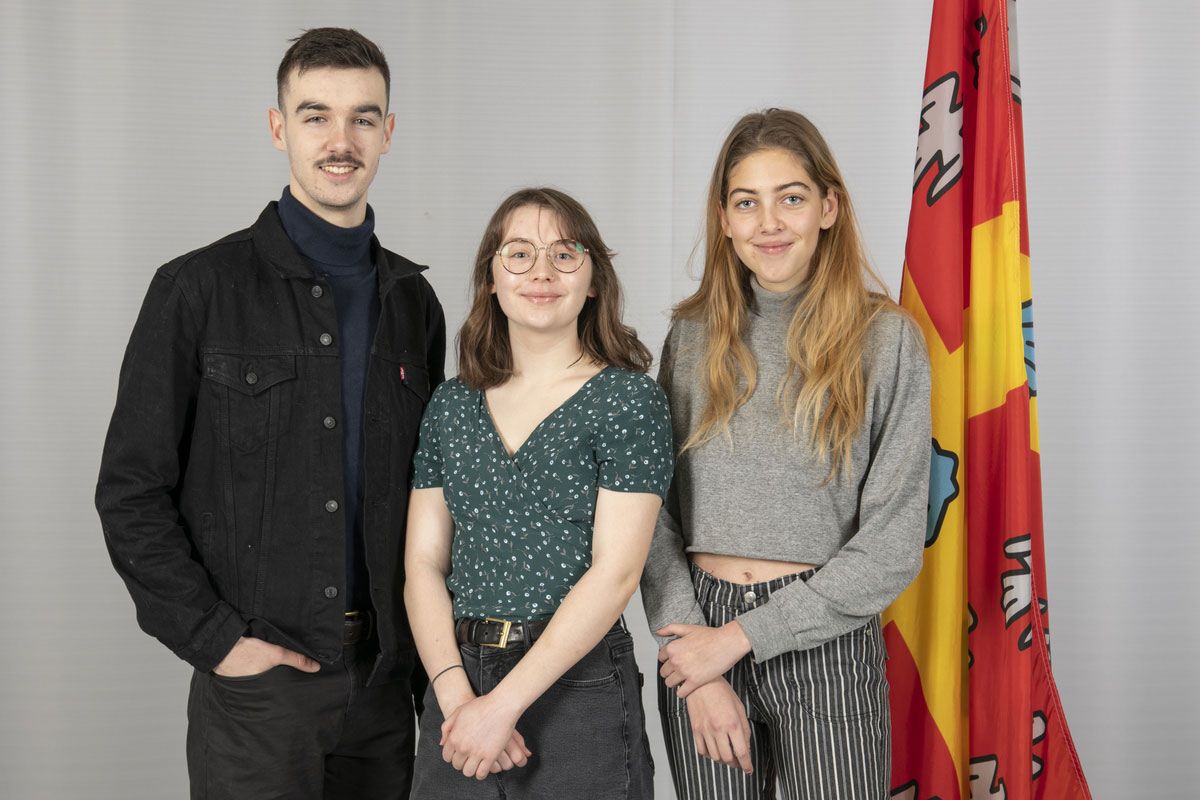 Marie-Claude Boily,  Naomi Laflamme et Alexis Arpin