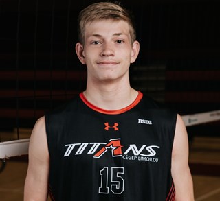 Max Losier Recrue de l'année Volleyball masculin division 1