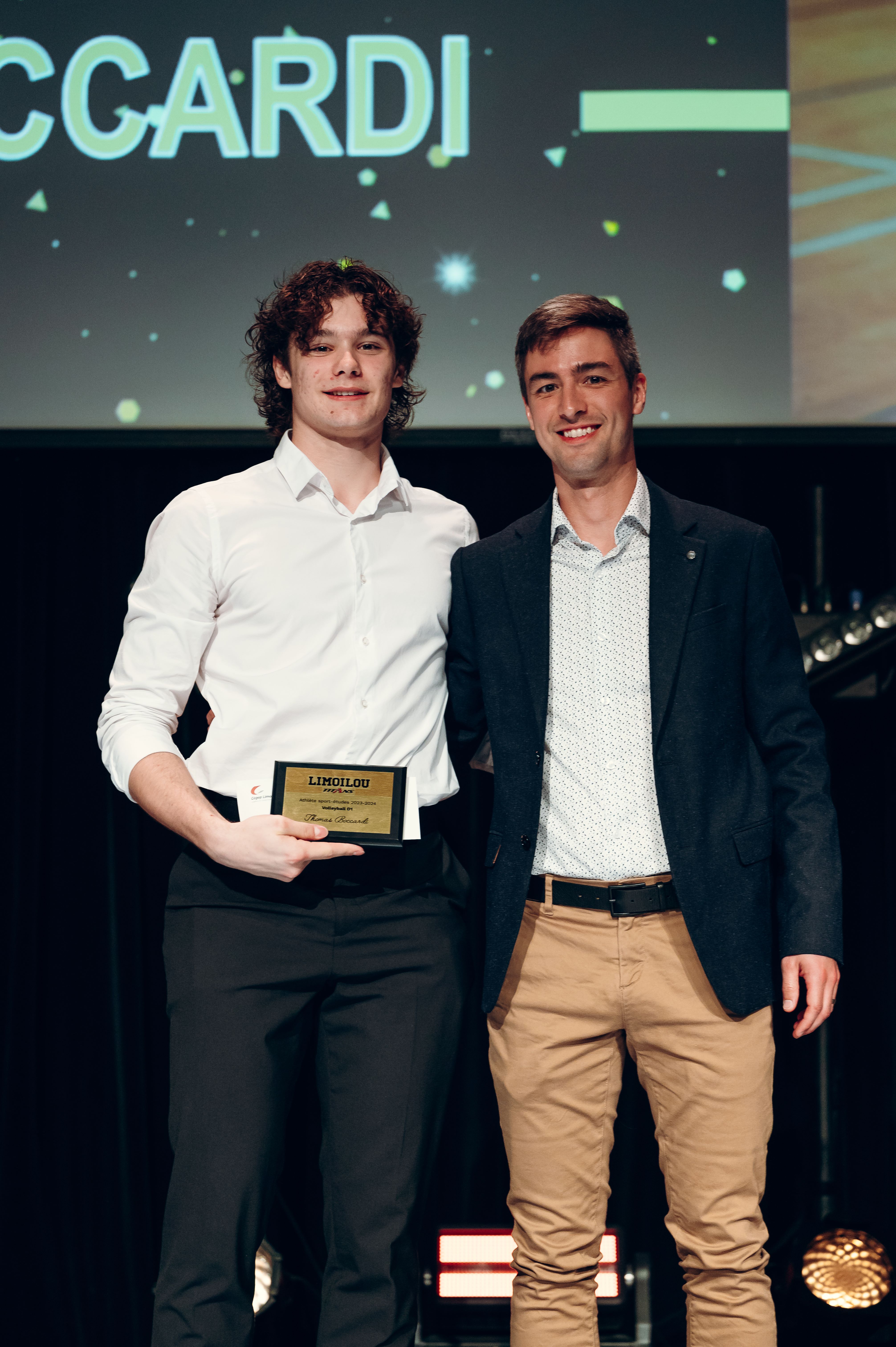 Thomas Boccardi reçoit son prix lors du Mérite sportif 2024
