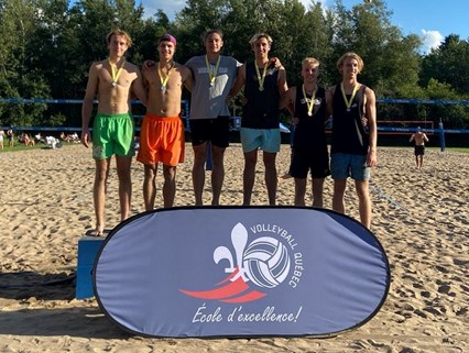  Thomas Boccardi et Zakari Morneau, médaillés d'or aux Championnats Volleyball Québec 18 ans et moins