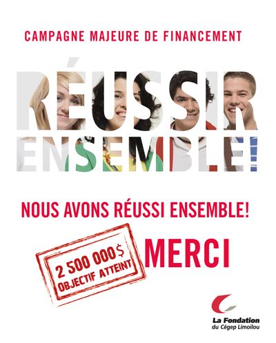 Campagne majeure de financement objectif de 2,5 M$ atteint