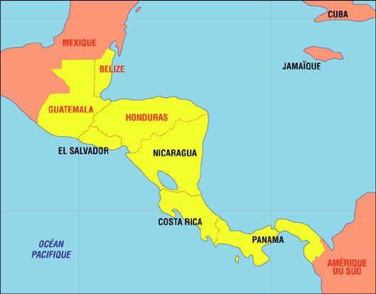 Carte situant le Nicaragua