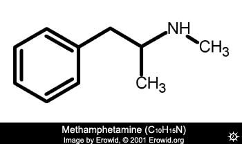Molécule de méthamphétamine