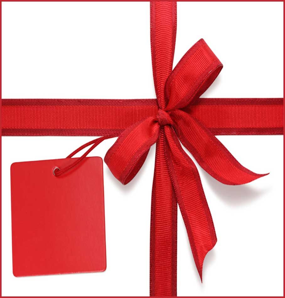 Cadeau avec étiquettes
