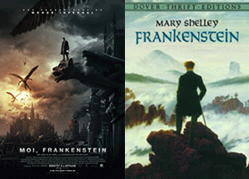 Couverture du film et du livre Moi, Frankenstein