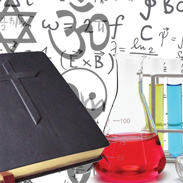 Bible, erlenmeyer et pipettes
