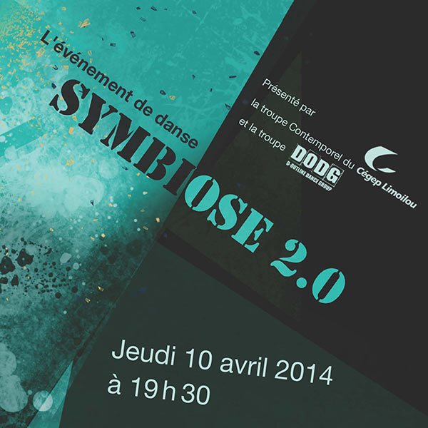 Affiche du spectacle de danse de la Troupe de danse Contemporel