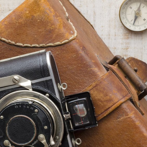 Caméra sur une valise