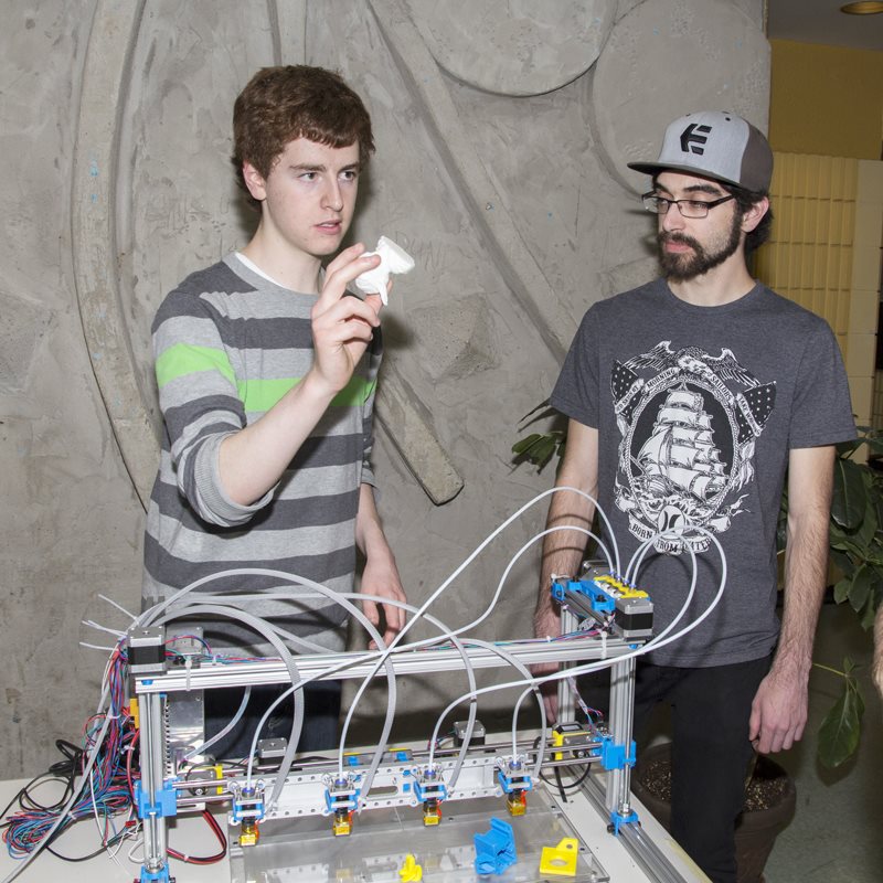 François Trudeau et Alexandre Lirette-Grimard et imprimante 3D