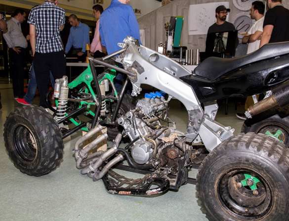 Moto transformée en VTT