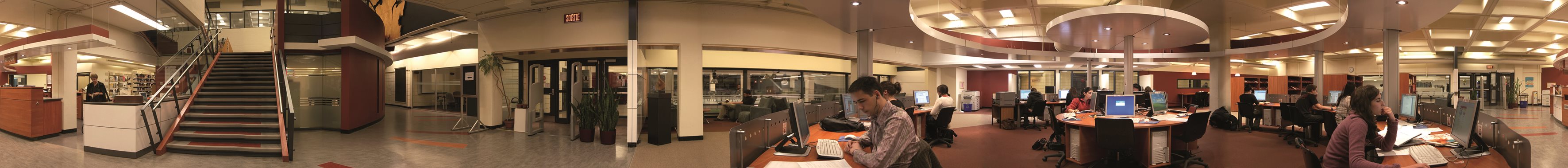 Panorama 360 de la bibliothèque du campus de Québec du Cégep Limoilou 