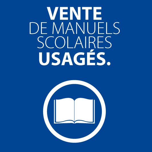 Affiche vente de manuels scolaires usagés