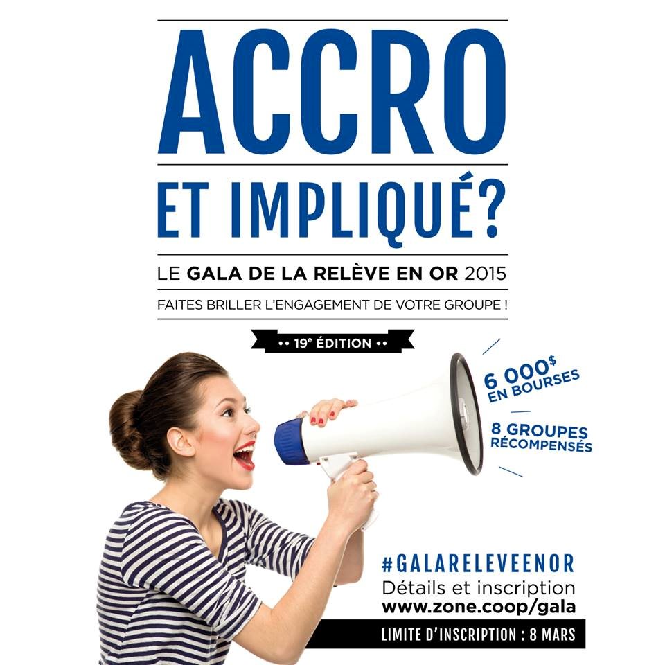 Affiche Gala de la relève en or 2015