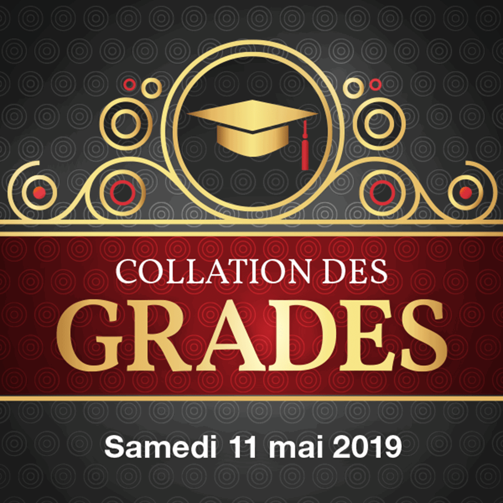 Collation des grades samedi 11 mai 2019